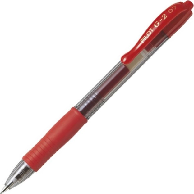 Pilot Στυλό Gel 0.7mm με Κόκκινο Mελάνι G-2 BL-G2-7R
