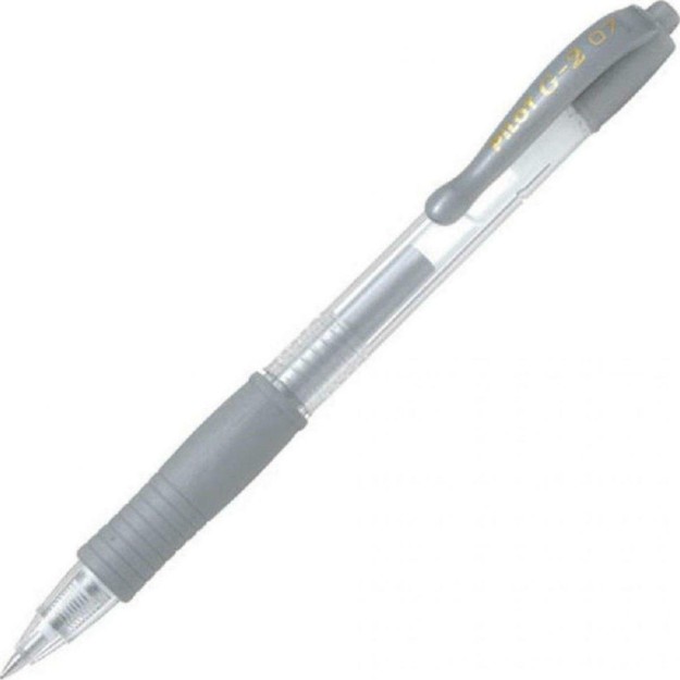 Pilot Στυλό Gel 0.7mm με Ασημί Mελάνι G-2 BL-G2-7SI