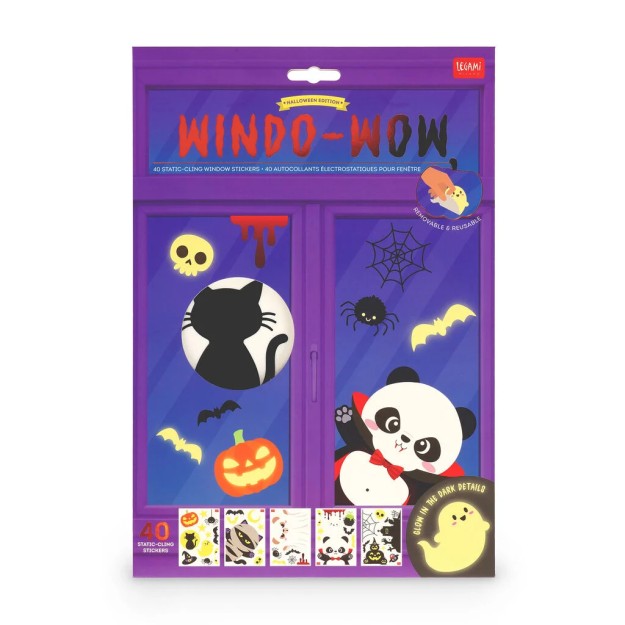 Legami Milano Set of 40 Static-Cling Window Stickers - Windo-Wow WDS0003