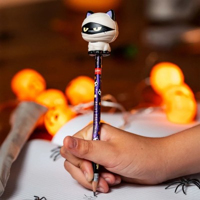 Legami Milano Pencil with Halloween Squishy Mummy Cat "Nine Lives Later" - Squeezies PSQ0009