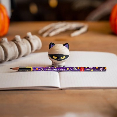 Legami Milano Pencil with Halloween Squishy Mummy Cat "Nine Lives Later" - Squeezies PSQ0009