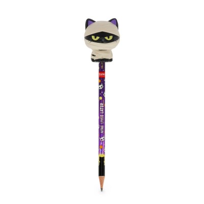 Legami Milano Pencil with Halloween Squishy Mummy Cat "Nine Lives Later" - Squeezies PSQ0009