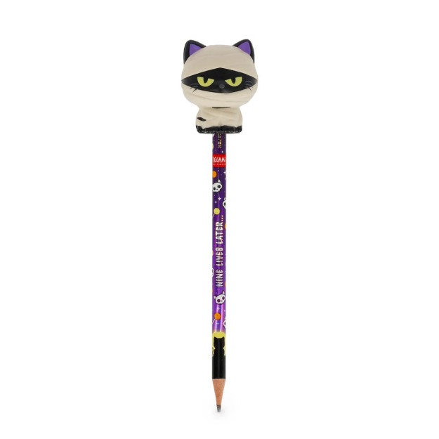 Legami Milano Pencil with Halloween Squishy Mummy Cat "Nine Lives Later" - Squeezies PSQ0009