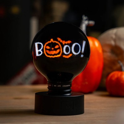 Legami Milano Decorative Lightbulb-Shaped Table Lamp - Pumpkin Booo - Bulb Fiction XL CLB0022