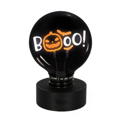 Legami Milano Decorative Lightbulb-Shaped Table Lamp - Pumpkin Booo - Bulb Fiction XL CLB0022