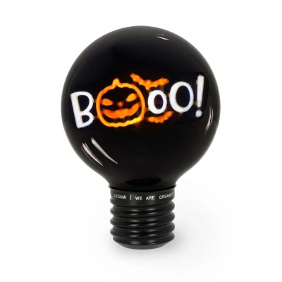 Legami Milano Decorative Lightbulb-Shaped Table Lamp - Pumpkin Booo - Bulb Fiction XL CLB0022