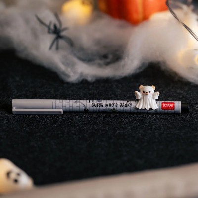 Legami Milano Set of 2 Gel Pens with Decorative Animal Charm - Lovely Friends - Spooky Party CPPSET3