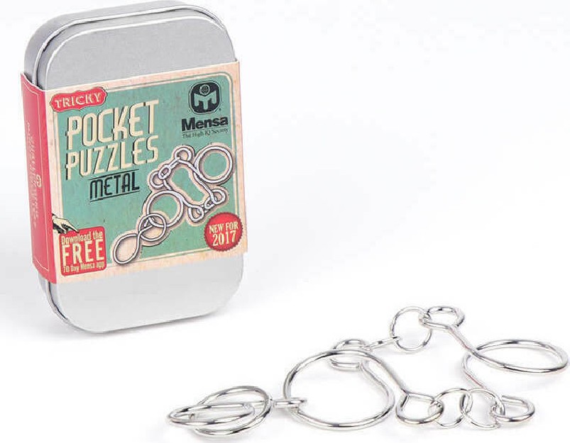 Mensa Twins Loops Pocket Puzzle Γρίφος από Μέταλλο για 6+ Ετών IQ-1028R