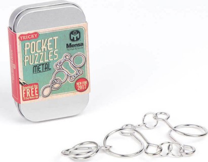 Mensa Twins Loops Pocket Puzzle Γρίφος από Μέταλλο για 6+ Ετών IQ-1028R