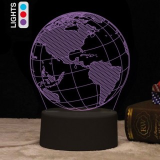 I-Total Globe Word Διακοσμητικό Φωτιστικό 3D Illusion LED Πολύχρωμο CM3330
