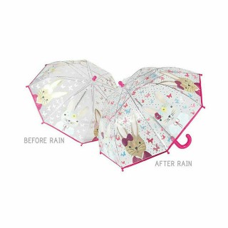 Floss & Rock Παιδική Ομπρέλα Μπαστούνι Λαγουδάκι Διάφανη με Διάμετρο 57εκ. 33P2101