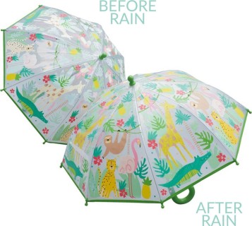 Floss & Rock Παιδική Ομπρέλα Μπαστούνι Ζούγκλα Διάφανη με Διάμετρο 67εκ. 38P3397