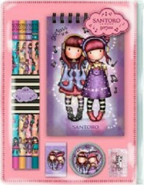 Santoro Gorjuss The Duet Παιδικό Σετ Γραφικής Ύλης με Μολύβι, Ξύστρα, Γόμα, Σημειωματάριο και Κασετίνα 5τμχ 1038GJ07