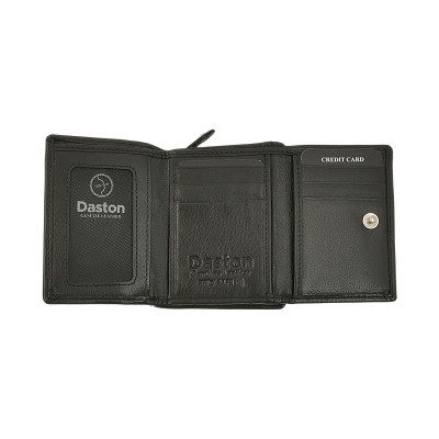 Daston 136 Γυναικείο Δερμάτινο Πορτοφόλι Μαύρο