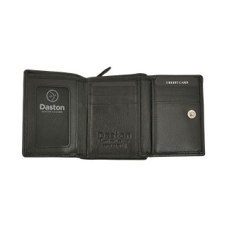 Daston 136 Γυναικείο Δερμάτινο Πορτοφόλι Μαύρο