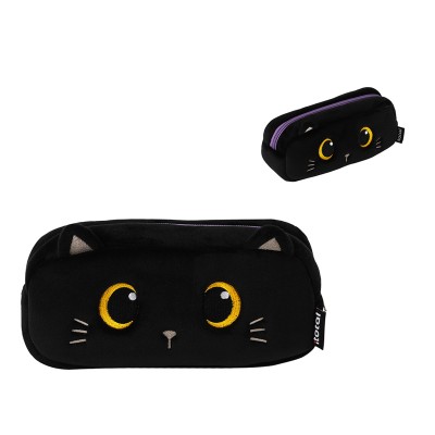 I-Total Κασετίνα Λούτρινη Μαύρη με 1 Θήκη ''Black Cat'' XL2868