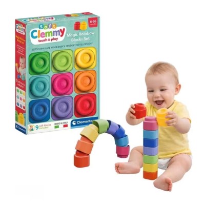 SOFT CLEMMY ΣΕΤ 9 ΜΑΛΑΚΑ PREMIUM ΤΟΥΒΛΑΚΙΑ MAGIC RAINBOW