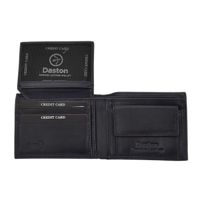 Daston 147 Ανδρικό Δερμάτινο Πορτοφόλι Μικρό Μπλε