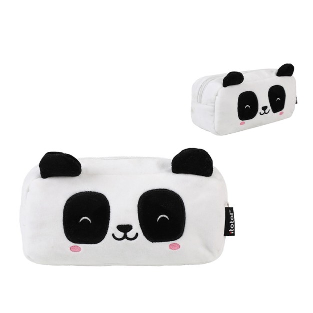I-Total Κασετίνα Λούτρινη Λευκή με 1 Θήκη ''Panda'' XL2863