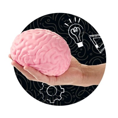 Trendhaus Squishy Mastermind Super Brain Antistress Ροζ Μυαλό CH34392