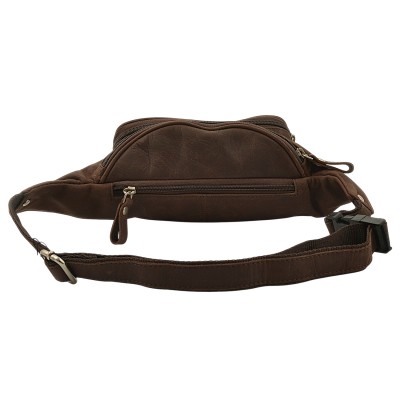 Daston 129 Ανδρικό Δερμάτινο Τσαντάκι Μέσης Καφέ Hunter