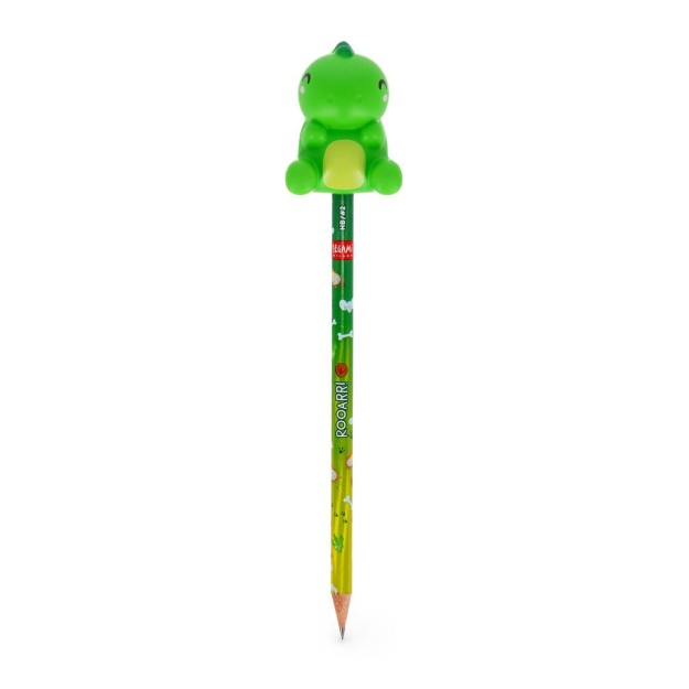 Legami Milano Pencil with Squishy Dino "Rooarrr!" - Squeezies PSQ0005