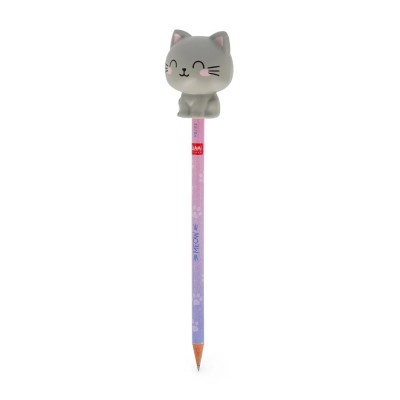 Legami Milano Pencil with Squishy Kitty "Be Curious" - Squeezies PSQ0002