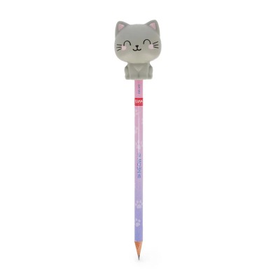 Legami Milano Pencil with Squishy Kitty "Be Curious" - Squeezies PSQ0002