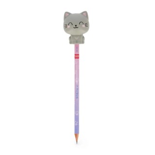 Legami Milano Pencil with Squishy Kitty "Be Curious" - Squeezies PSQ0002