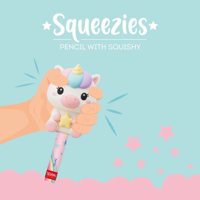 Legami Milano Pencil with Squishy Unicorn "Believe In Magic" - Squeezies PSQ0004