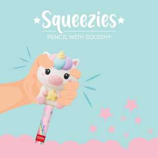 Legami Milano Pencil with Squishy Unicorn "Believe In Magic" - Squeezies PSQ0004