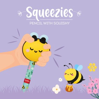 Legami Milano Pencil with Squishy Bee "Be Different" - Squeezies PSQ0006