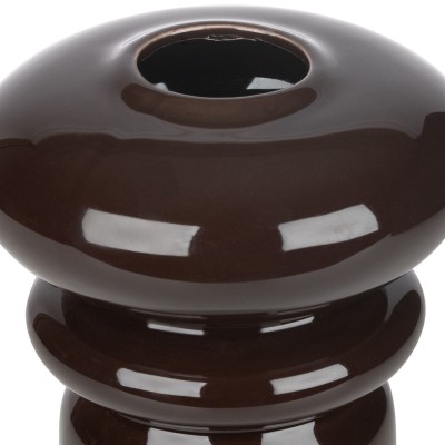 ESTIA ΒΑΖΟ BUBBLES CLAYRA ΚΕΡΑΜΙΚΟ 17.5cm ΜΑΥΡΟ