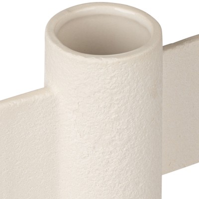 ESTIA ΒΑΖΟ CLAYRA ΜΕ ΑΝΑΓΛΥΦΗ ΥΦΗ ΚΕΡΑΜΙΚΟ 15.5cm ΛΕΥΚΟ