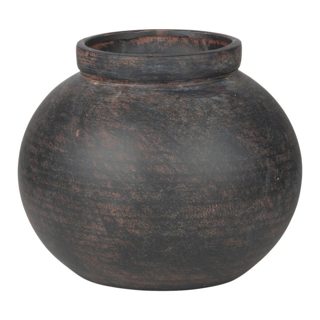 ESTIA ΒΑΖΟ CLAYRA ΜΕ ΟΡΓΑΝΙΚΟ ΣΧΗΜΑ ΚΕΡΑΜΙΚΟ 20x16.5cm RUST