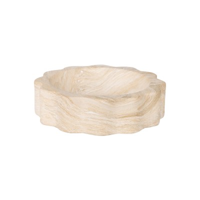 ESTIA ΔΙΑΚΟΣΜΗΤΙΚΟΣ ΔΙΣΚΟΣ CLAYRA ΚΕΡΑΜΙΚΟΣ 26.5x7cm IVORY