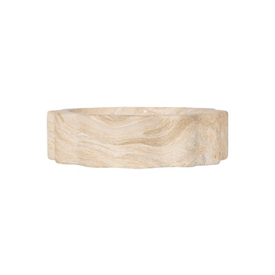 ESTIA ΔΙΑΚΟΣΜΗΤΙΚΟΣ ΔΙΣΚΟΣ CLAYRA ΚΕΡΑΜΙΚΟΣ 26.5x7cm IVORY
