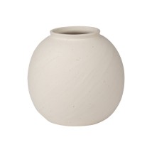 ESTIA ΣΤΡΟΓΓΥΛΟ ΒΑΖΟ CLAYRA ΚΕΡΑΜΙΚΟ 11cm OFF WHITE