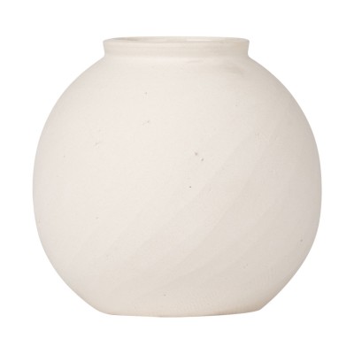ESTIA ΣΤΡΟΓΓΥΛΟ ΒΑΖΟ CLAYRA ΚΕΡΑΜΙΚΟ 15.3cm OFF WHITE