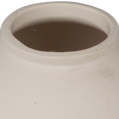 ESTIA ΣΤΡΟΓΓΥΛΟ ΒΑΖΟ CLAYRA ΚΕΡΑΜΙΚΟ 15.3cm OFF WHITE