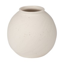ESTIA ΣΤΡΟΓΓΥΛΟ ΒΑΖΟ CLAYRA ΚΕΡΑΜΙΚΟ 19cm OFF WHITE