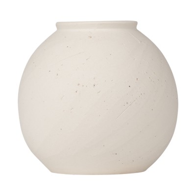 ESTIA ΣΤΡΟΓΓΥΛΟ ΒΑΖΟ CLAYRA ΚΕΡΑΜΙΚΟ 19cm OFF WHITE