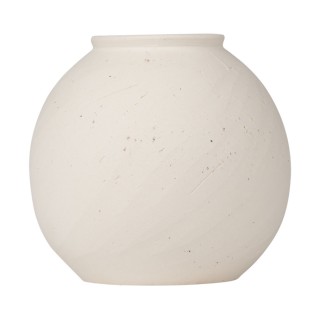 ESTIA ΣΤΡΟΓΓΥΛΟ ΒΑΖΟ CLAYRA ΚΕΡΑΜΙΚΟ 19cm OFF WHITE