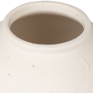 ESTIA ΣΤΡΟΓΓΥΛΟ ΒΑΖΟ CLAYRA ΚΕΡΑΜΙΚΟ 19cm OFF WHITE