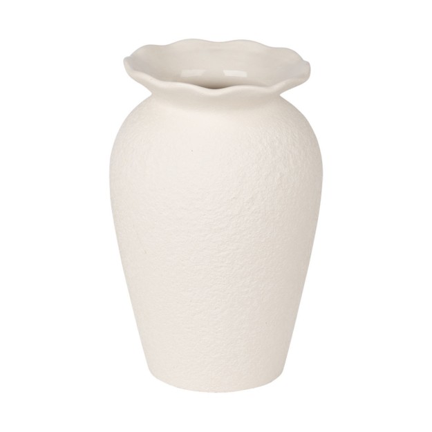 ESTIA ΒΑΖΟ ΤΥΠΟΥ ΑΜΦΟΡΕΑ CLAYRA ΚΕΡΑΜΙΚΟ 22.6cm OFF WHITE