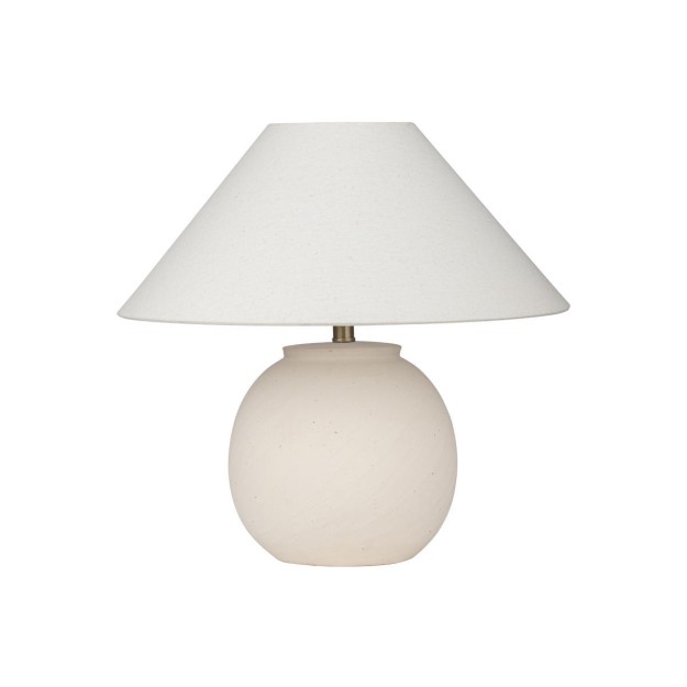 ESTIA ΕΠΙΤΡΑΠΕΖΙΟ ΦΩΤΙΣΤΙΚΟ CLAYRA Φ28x28cm OFF WHITE