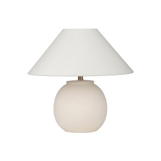 ESTIA ΕΠΙΤΡΑΠΕΖΙΟ ΦΩΤΙΣΤΙΚΟ CLAYRA Φ28x28cm OFF WHITE