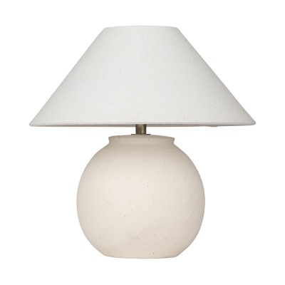 ESTIA ΕΠΙΤΡΑΠΕΖΙΟ ΦΩΤΙΣΤΙΚΟ CLAYRA Φ39x40cm OFF WHITE