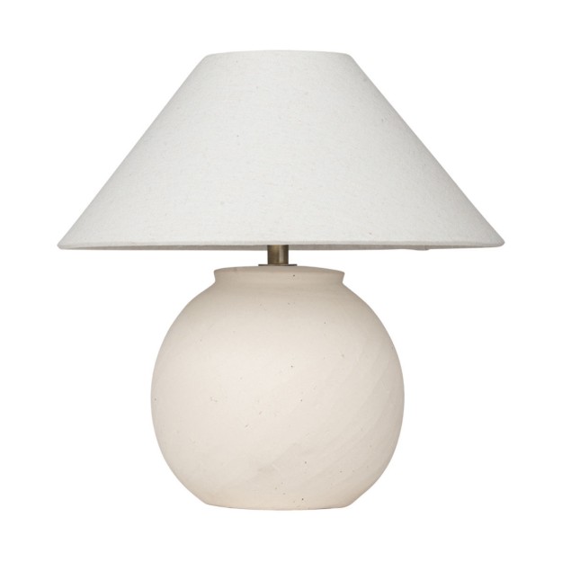 ESTIA ΕΠΙΤΡΑΠΕΖΙΟ ΦΩΤΙΣΤΙΚΟ CLAYRA Φ39x40cm OFF WHITE