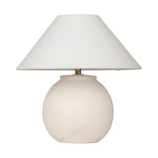 ESTIA ΕΠΙΤΡΑΠΕΖΙΟ ΦΩΤΙΣΤΙΚΟ CLAYRA Φ39x40cm OFF WHITE